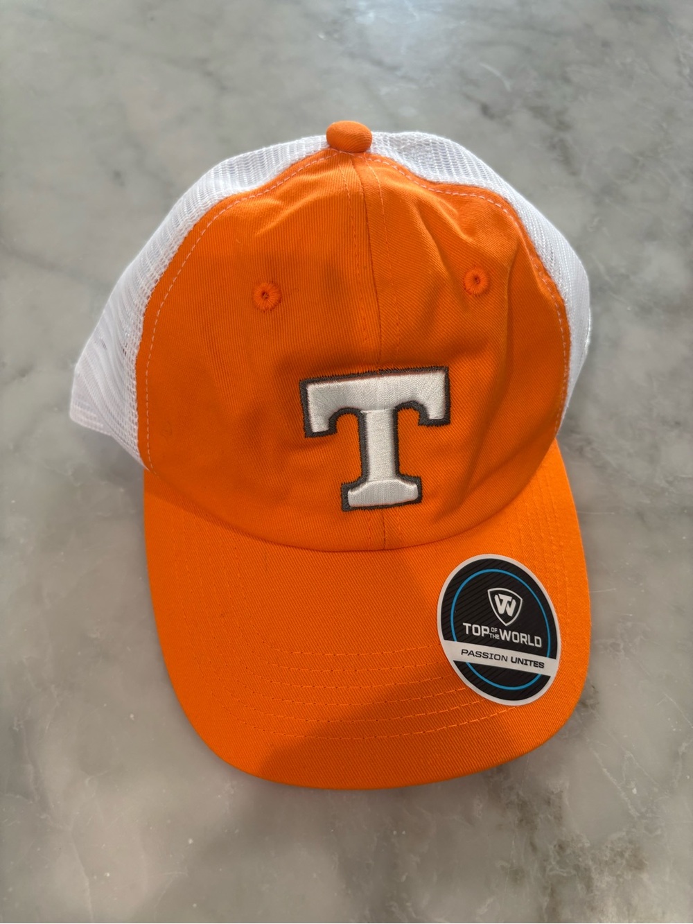 Top of the World Orange and White Trucker Hat- Tennessee Volunteers CFB